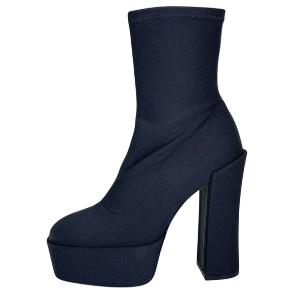 Stuart Weitzman Skyhi 145 Stretch Fabric Platform Womens Sock Bootie Size 8M - Picture 3 of 16